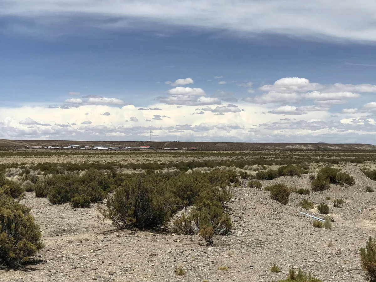 Arid landscape and mountain terrain